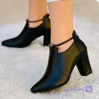کفش پاشنه‌دار زنانه مدل Elegance Heel چرم مصنوعی پاشنه ۷ سانتی خوش‌پا