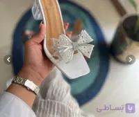 صندل زنانه طلقی مدل Crystal Heel پاشنه ۵ سانتی
