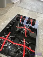 اجاق گاز رومیزی 5 شعله پارس مدل  چدن کنی مشکی