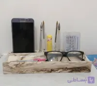 استند نظم دهنده رومیزی اداری جا مدادی جا خودکاری جا عینکی رگه دار سنگ مصنوعی