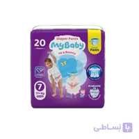 پوشک مای بیبی شورتی سایز 7 بسته 20 عددی