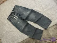 شلوار بگ پارچه ترک آبی