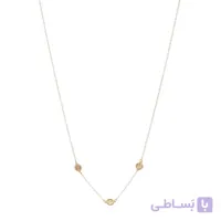 گردنبند طلا زنانه با زنجیر حلقه‌ای فلامینگو مدل دایره wn1414