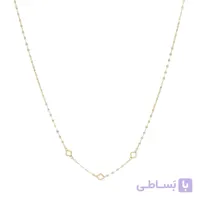 گردنبند طلا زنانه با زنجیر حلقه‌ای فلامینگو مدل ونکلیف لیزری wn1408