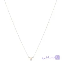 گردنبند طلا زنانه با زنجیر حلقه‌ای فلامینگو مدل مروارید wn1399