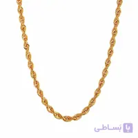 گردنبند طلا زنانه کم اجرت مدل طنابی (توئیست) wn1431