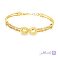 دستبند طلا زنانه بی نهایت دو لاین wb1389