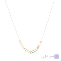 گردنبند طلا زنانه با زنجیر حلقه‌ای فلامینگو مدل هرمس wn1395