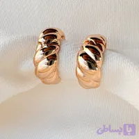 گوشواره حلقه ای بافت پیچی ژوپینگ