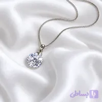 گردنبند نگین کریستالی گرد مدل کلاسیک مراقبتی