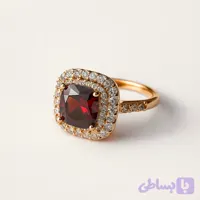 انگشتر ژوپینگ طرح هاله‌ای با نگین درشت