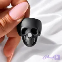 انگشتر اسکلت تمام‌مشکی مات (برند SIX)