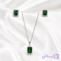 نیم ست طرح زمرد استیل