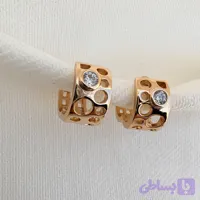 گوشواره کلیپسی نگین دار ژوپینگ