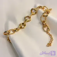 دستبند دوپیو سه پیو شین آبکاری طلا