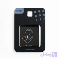 پیرسینگ حلقه‌ای 1.0×6mm نقره‌ای مینیمال برند SIX