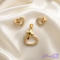نیم ست صلیب قلبی ژوپینگ بدون زنجیر