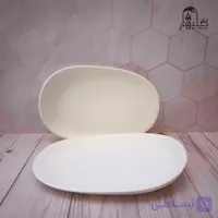زیر لیوانی بیضی لبه دار سرامیک خام