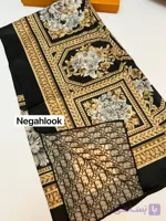 روسری ابریشم لوکس دورو دست دوز (رنگبندی دارذ)