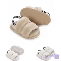 پاپوش نوزادی خز دار دو ردیفه