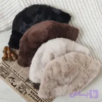 کلاه باکت خزدار ساده