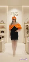میدی مجلسی پاپیون‌دار یقه قایقی _ کد ۱۱۳