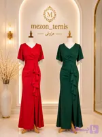 ماکسی مجلسی مدل ماهی دامن چاکدار _ کد ۲۴۸