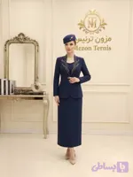 کت و دامن زنانه مجلسی با نگین دوزی _ کد ۱۵۰