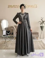 ماکسی مجلسی بلند مشکی مزون ترنیس _ کد ۴۰۵
