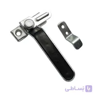 دستگیره در مدل فنر دار | مشکی | پلاک یک‌تکه | مناسب درب‌های آهنی، چوبی و UPVC | راست و چپ
