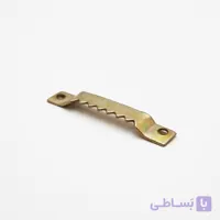 بست تابلو اره‌ای فلزی طلایی ابعاد ۴۴×۸ میلی‌متر مناسب نصب تابلو و قاب عکس