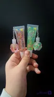 رژلب  حرارتی فانتزی سایز بزرگ و سایز کوچیک که اویز شده شاین لب (برق لب)