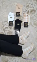 جوراب زنانه طرح میکس شطرنجی نخ ایرانی 12جفتی کد:۱۰۴