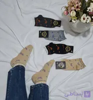 جوراب زنانه طرح پاپیون لب کنگره نخ ایرانی12 جفتی کد:۱۱۴
