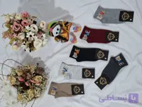 جوراب زنانه مچی طرح love کش انگلیسی نخ ایرانی ۱۲ جفتی کد: ۱۲۵