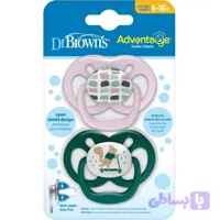 پستونک بادامی دو عددی 6 تا 18 ماه دکتر براون Dr Brown’s