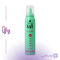 اسپری حالت‌دهنده مو شوارتسکف تافت Schwarzkopf Taft مدل موس حجم‌دهنده مو Volume Mousse با قدرت نگهداری 5 Hold Level حجم 150میل