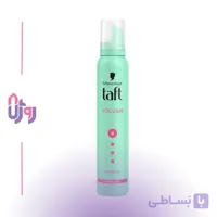 اسپری حالت‌دهنده مو شوارتسکف تافت Schwarzkopf Taft مدل موس مو حجم‌دهنده و حالت دهنده Volume با قدرت نگهدارندگی 4 حجم 200 میلی‌لیتر