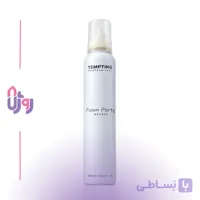 اسپری مو تمپتینگ Tempting Professional مدل موس حالت‌دهنده و حجم‌دهنده مو Foam Party Mousse حجم 300 میلی‌لیتر