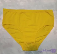 شورت نخ پنبه ساده زنانه XXXL کمر پهن اسلیپ فقط رنگ سفید و زرد موجود هست