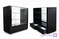 میز کانتر فروش چوبی ویترین دار