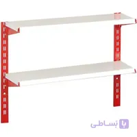 ست قفسه فروشگاهی پایه 1 متری 2 طبقه سایز 25*95