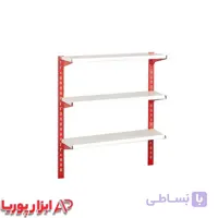 ست قفسه فروشگاهی پایه 1 متری 3 طبقه سایز 30*95