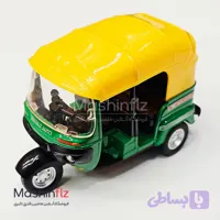 ماکت فلزی موتور ۳ چرخ هندی غیر موزیکال با قابلیت عقب کش کد 25561 - قیمت عالی ❤️ مهر 1405