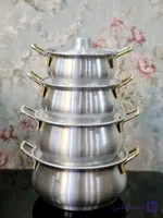 سرویس قابلمه روحی خمره ای 8 پارچه دسته طلایی(با ارسال رایگان)