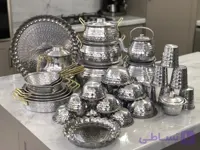 سرویس قابلمه پذیرایی 46پارچه روحی چکشی (با ارسال رایگان)