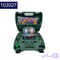 منیفولد شارژ و گاز HONGSEN کیف سبز (شیلنگ 180-کوبلینگ-گارد -آچار والف ) – کد 102027