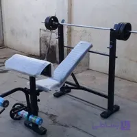 دستگاه بدنسازی ۱۲کاره پروفیل ۶۰در۶۰ عرض 90 باست کامل وزنه دمبل هالتر