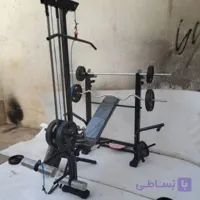 دستگاه بدنسازی ۵۲ کاره پروفیل ۶۰در۶۰  عرض 90 تاشو وزنه دمبل هالتر  وزنه