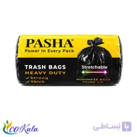 کیسه زباله رولی توپی ضخیم متوسط مشکی 40 برگی پاشا